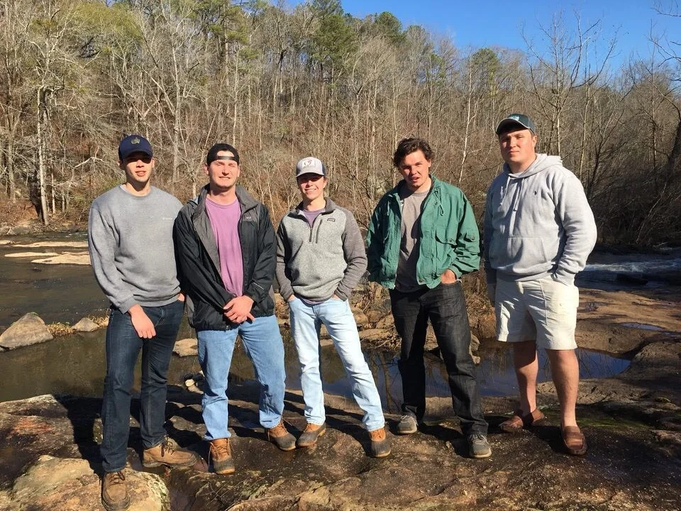 Delta Chi members on a brotherhood retreat